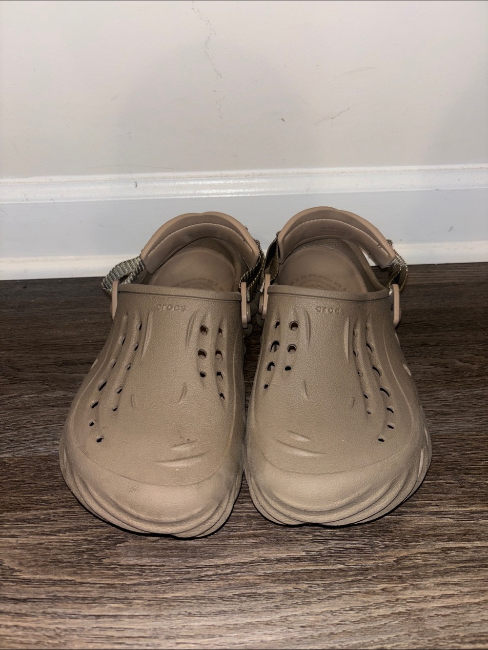 CROCS Taupe Classic-Style Clog with Adjustable Strap - Picture 2 of 4